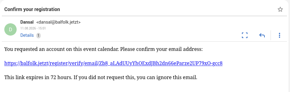 Bestätigungs-E-Mail