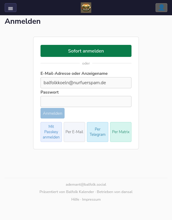 E-Mail eingeben