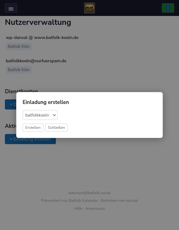Popup Einladung erstellen